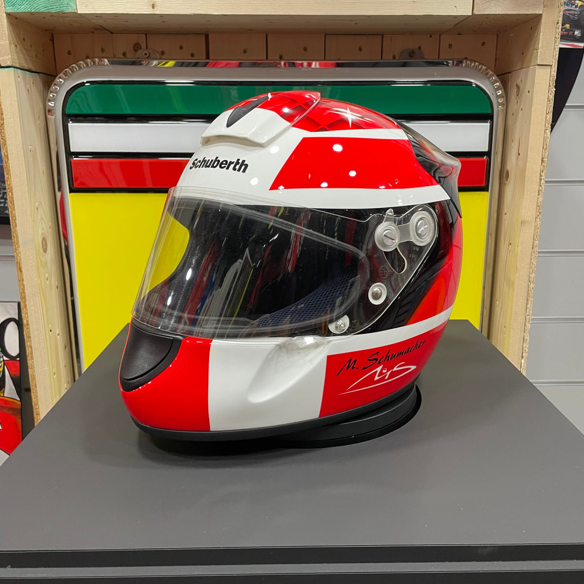 1:1 Michael Schumacher - Schuberth Replica Helmet - Ferrari 2002 - Signed