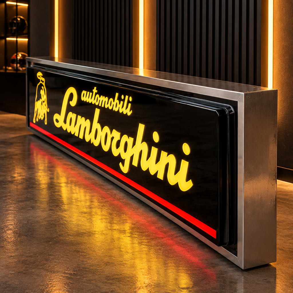 Lamborghini Automobili Official Dealership Neon Sign – 1980s
