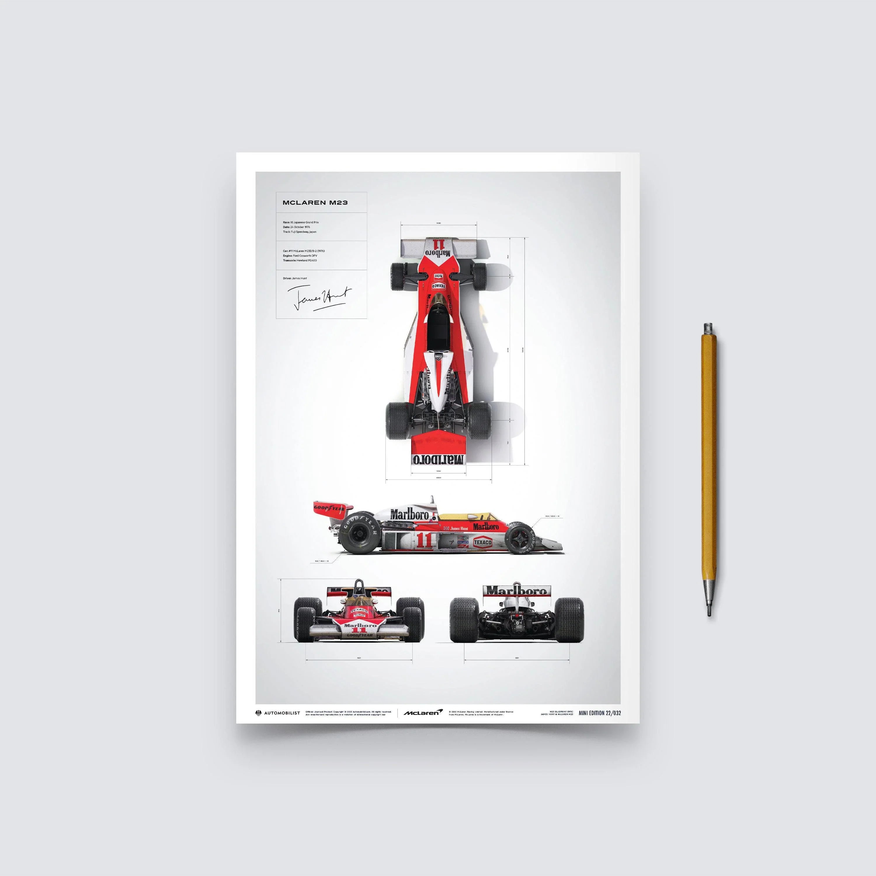 McLaren M23 - James Hunt - Blueprint - Japanese GP - 1976