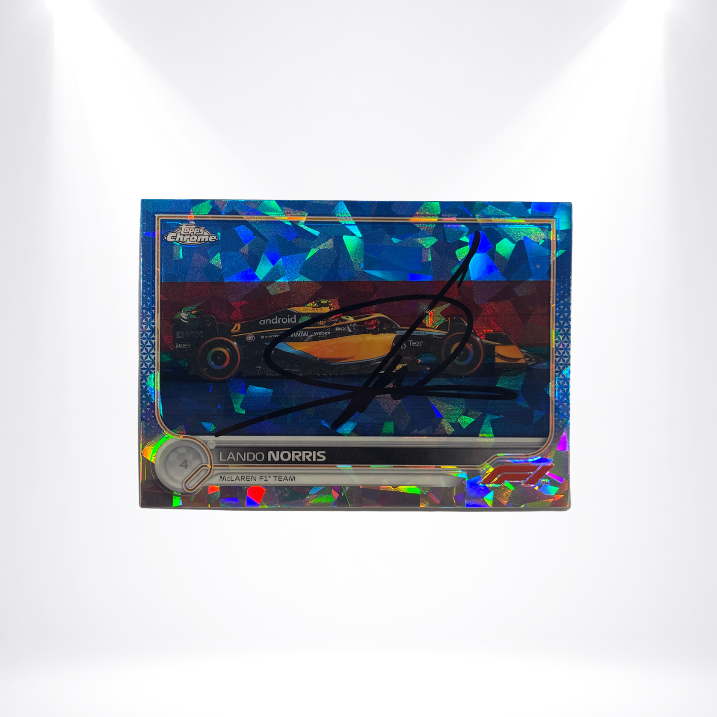 Topps Chrome Card – Signed by Lando Norris