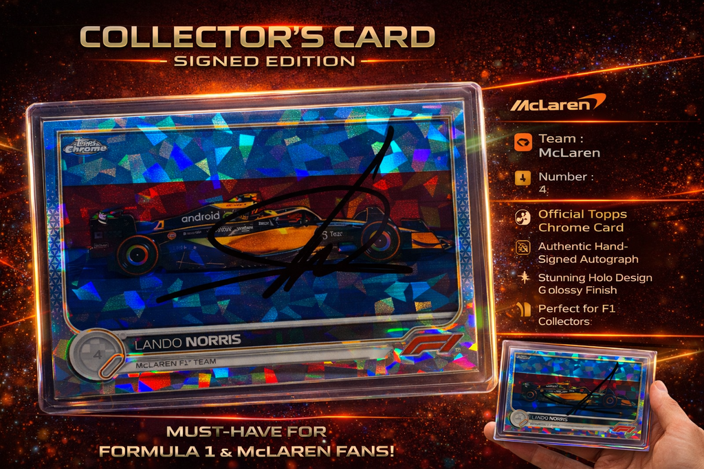 Topps Chrome Card – Signed by Lando Norris
