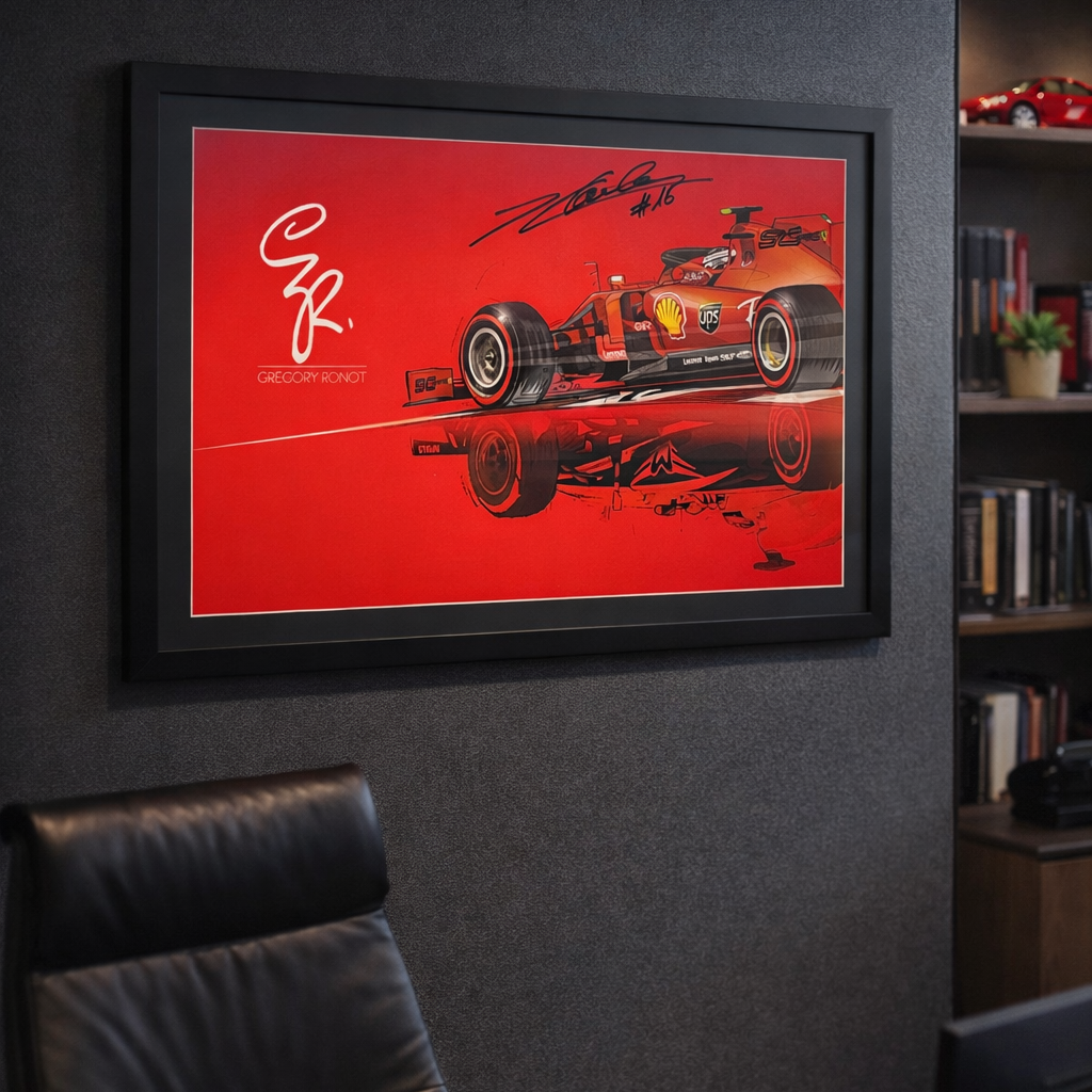 Charles Leclerc & Jules Bianchi - Artwork Signed