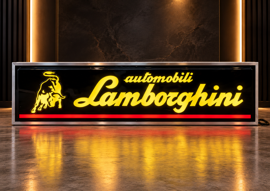 Lamborghini Automobili Official Dealership Neon Sign – 1980s
