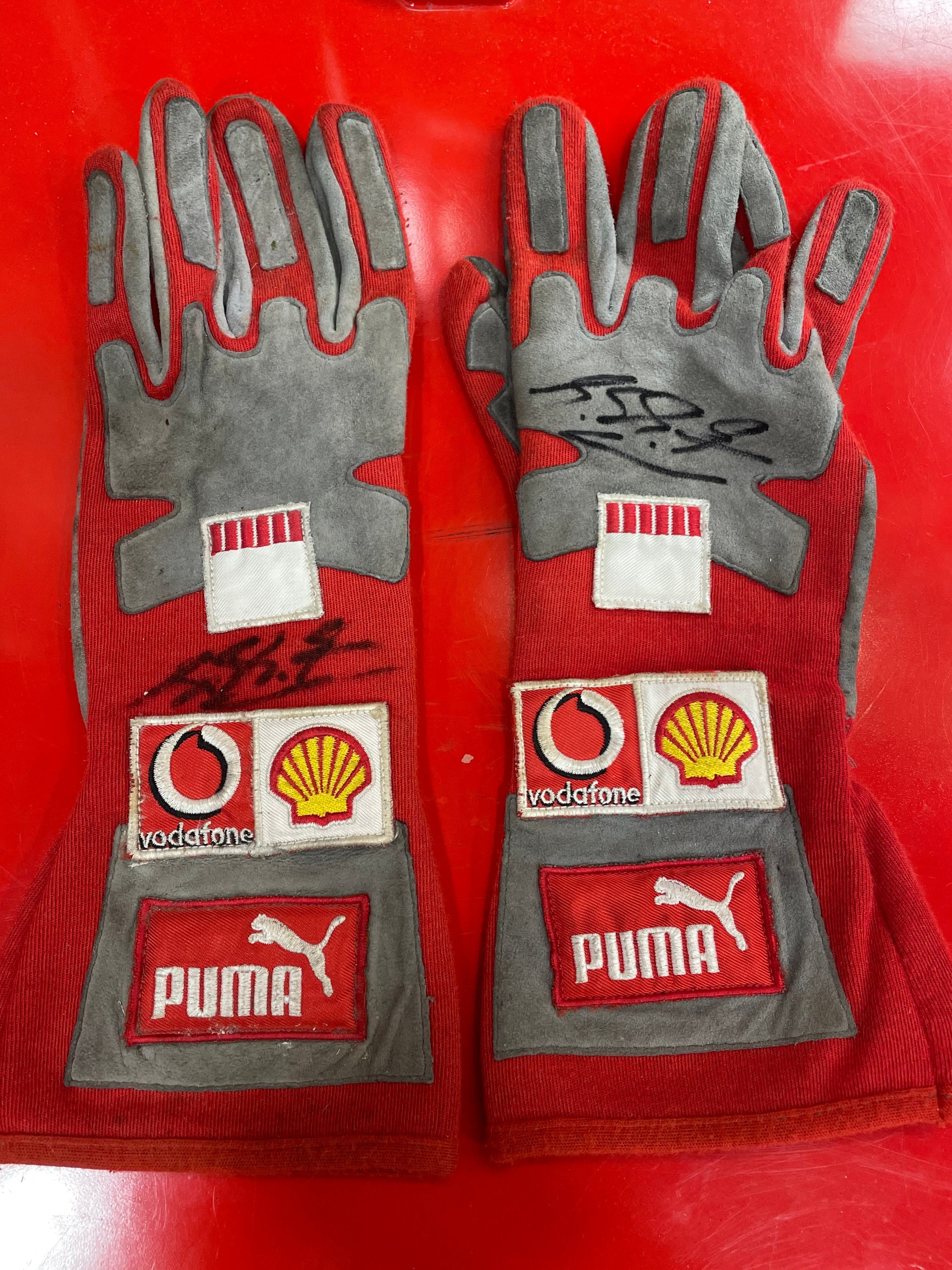 Ferrari F1 Team Gloves 2006 Signed by Michael Schumacher