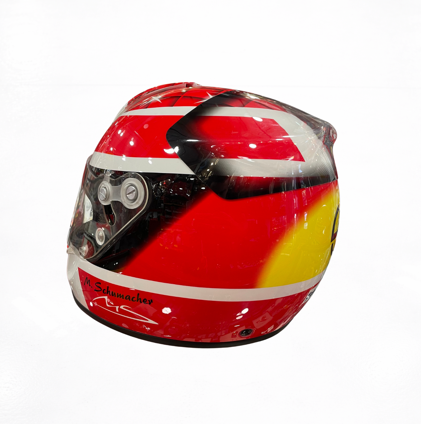 1:1 Michael Schumacher - Schuberth Replica Helmet - Ferrari 2002 - Signed