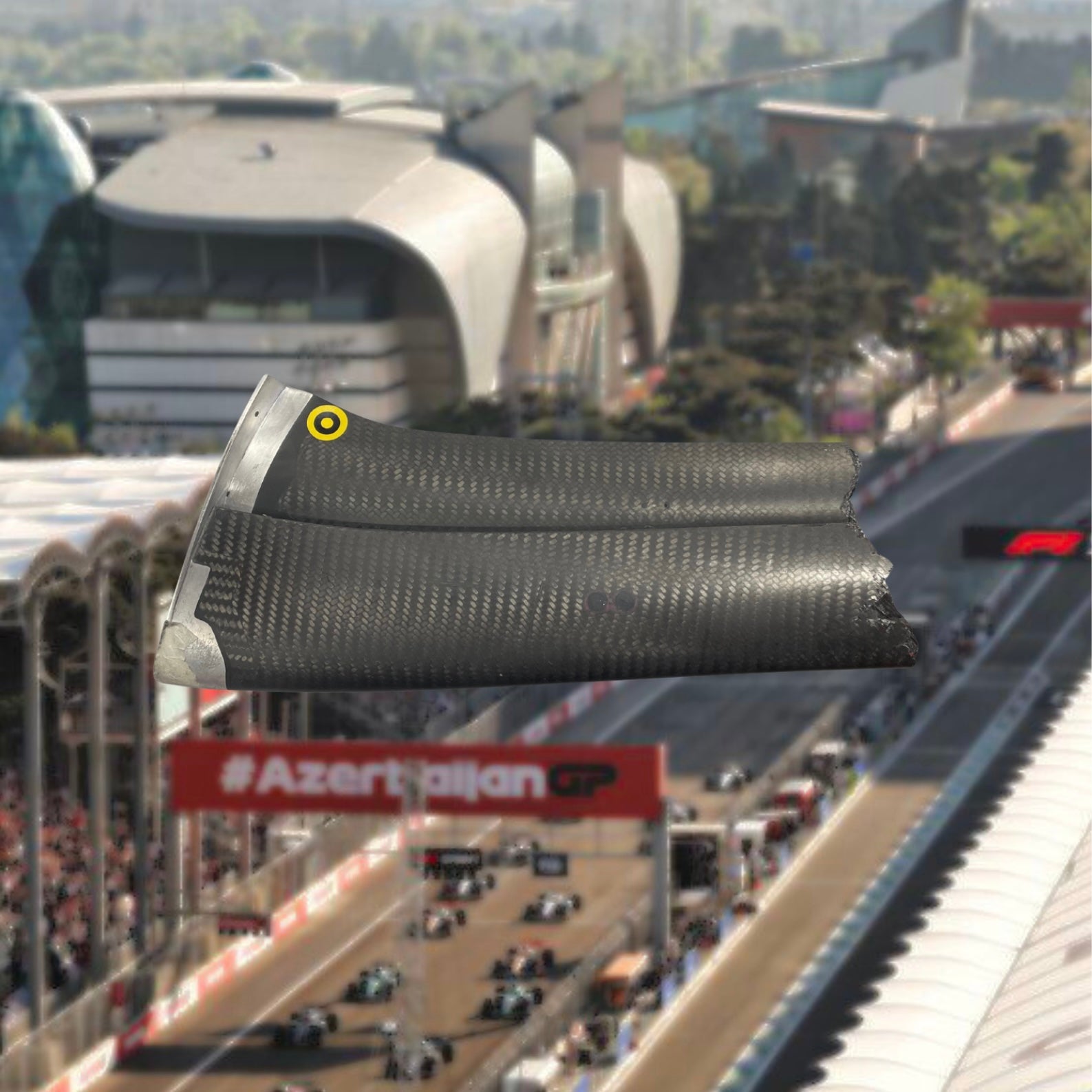 Charles Leclerc's Front Wing Crash in Azerbaïdjan GP 2024 Signed