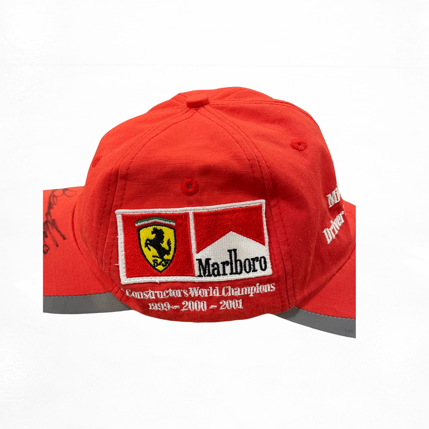 Ferrari Marlboro Cap – Michael Schumacher & Rubens Barrichello – 2001 Season – Dual Signed