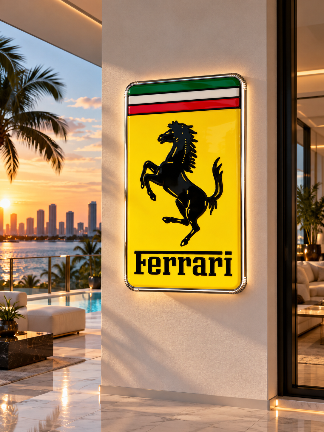 Ferrari Official Dealership Sign - Neon Modena - 1990