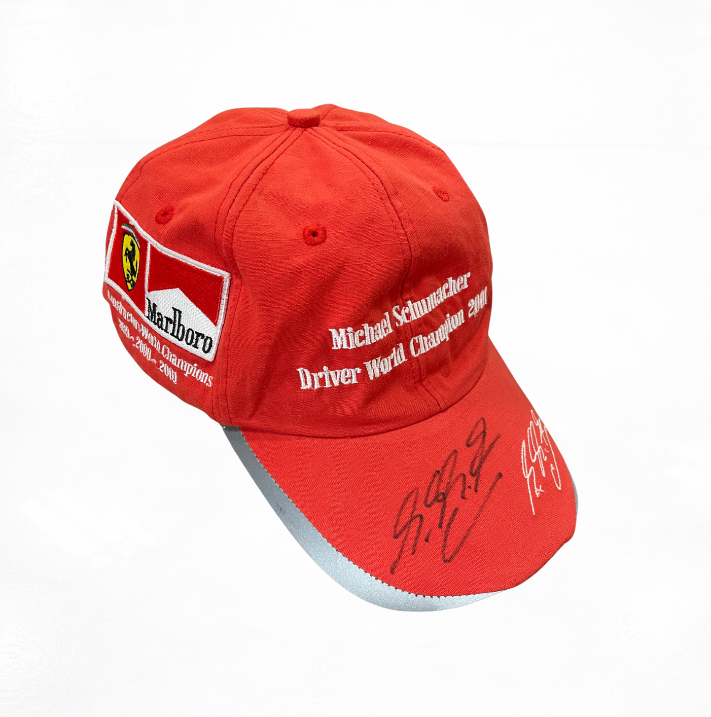 Ferrari Marlboro Cap – Michael Schumacher & Rubens Barrichello – 2001 Season – Dual Signed