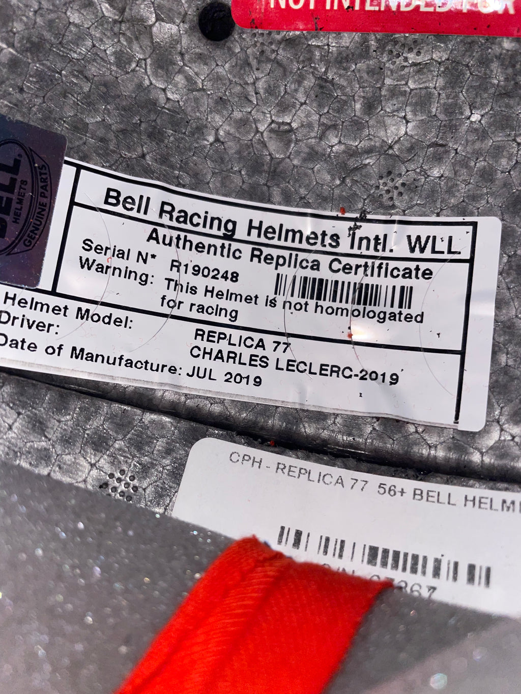 1:1 Official HP77 Replica - Charles Leclerc 2019 - Signed