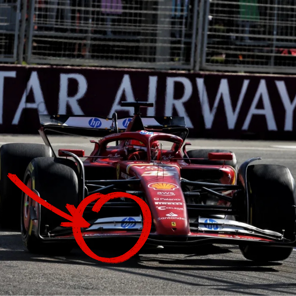 Charles Leclerc's Front Wing Crash in Azerbaïdjan GP 2024 Signed