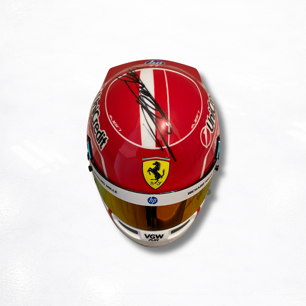 1/2 Charles Leclerc Ferrari 2025 Helmet Signed