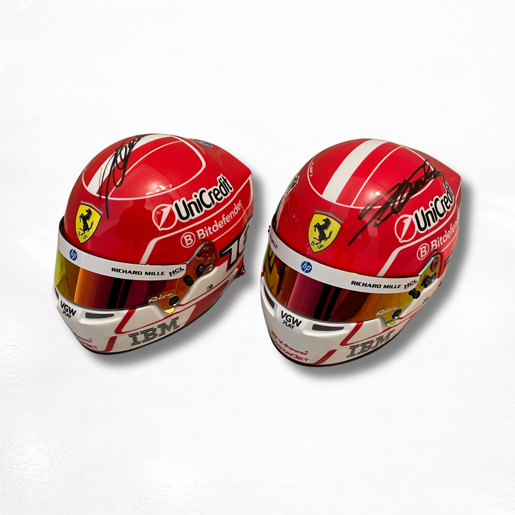 1/2 Charles Leclerc Ferrari 2025 Helmet Signed
