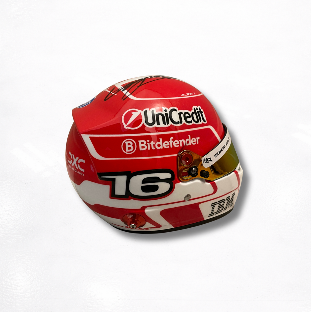 1/2 Charles Leclerc Ferrari 2025 Helmet Signed