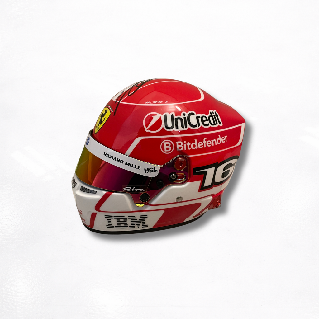 1/2 Charles Leclerc Ferrari 2025 Helmet Signed