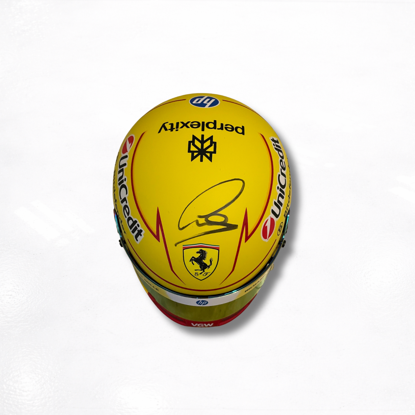 1/2 Lewis Hamilton Ferrari 2025 Helmet Signed
