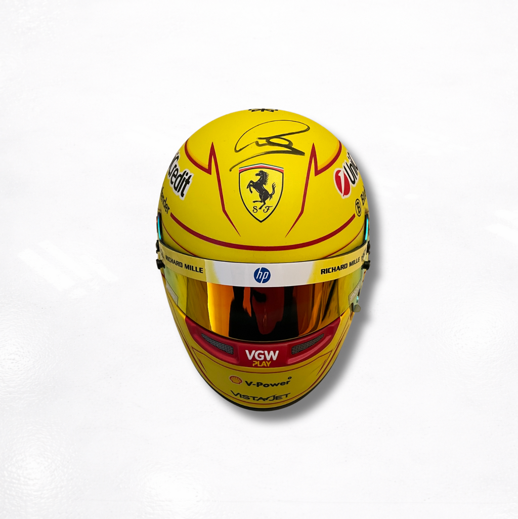1/2 Lewis Hamilton Ferrari 2025 Helmet Signed