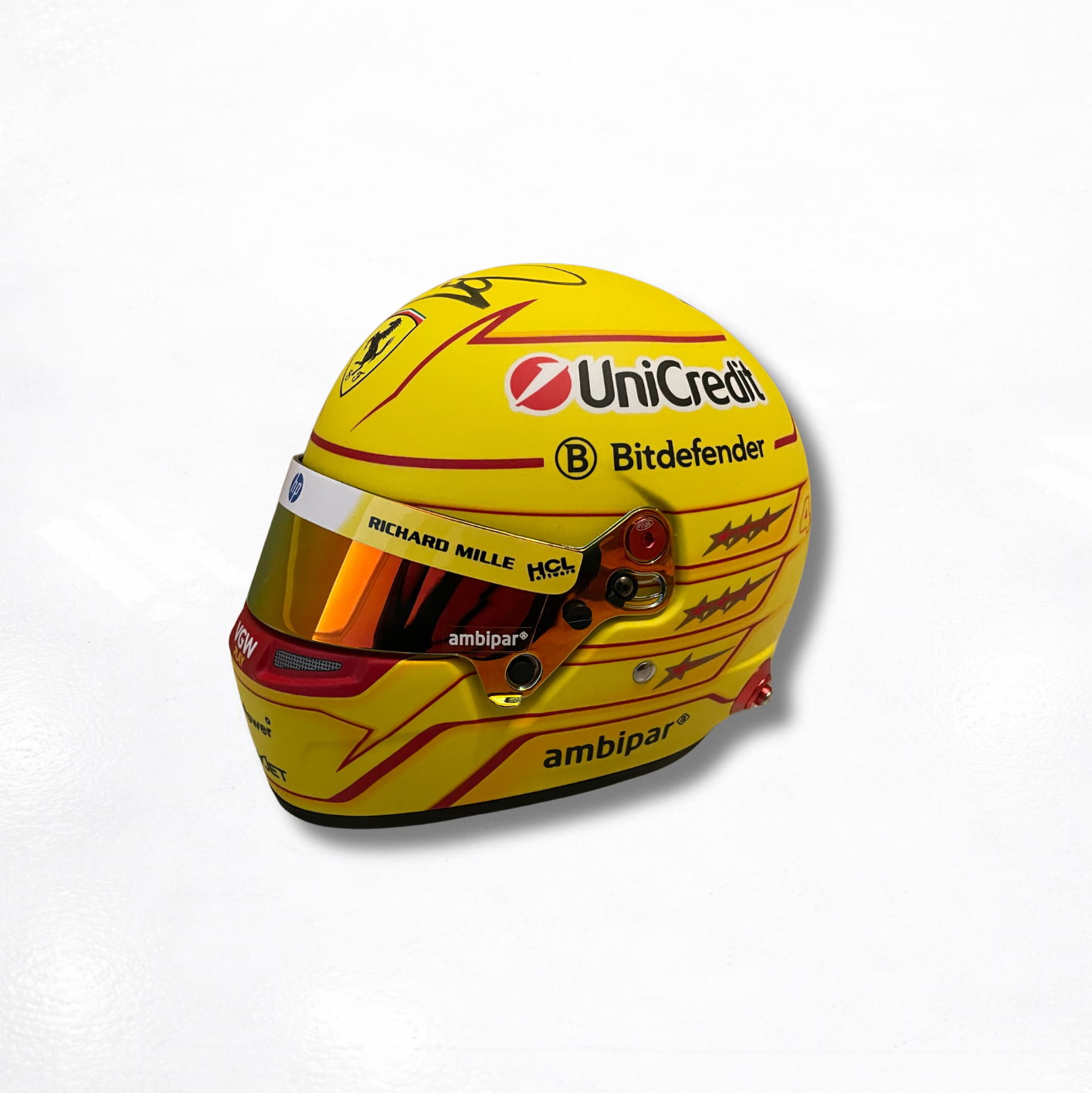1/2 Lewis Hamilton Ferrari 2025 Helmet Signed