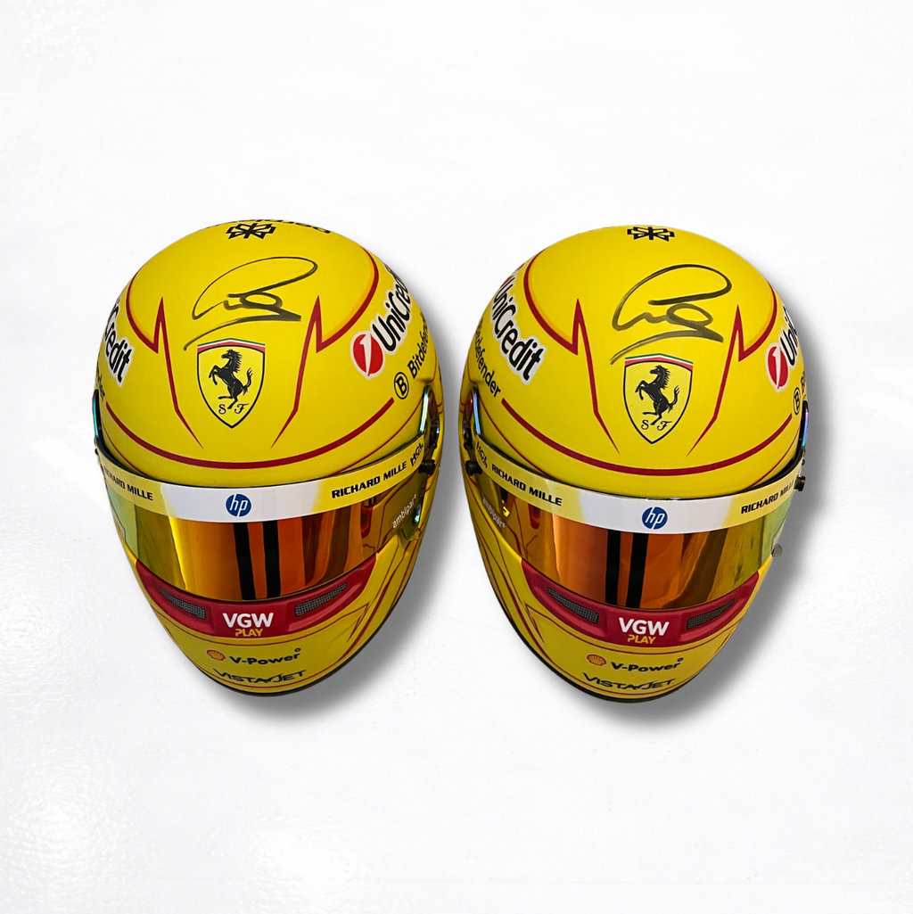 1/2 Lewis Hamilton Ferrari 2025 Helmet Signed