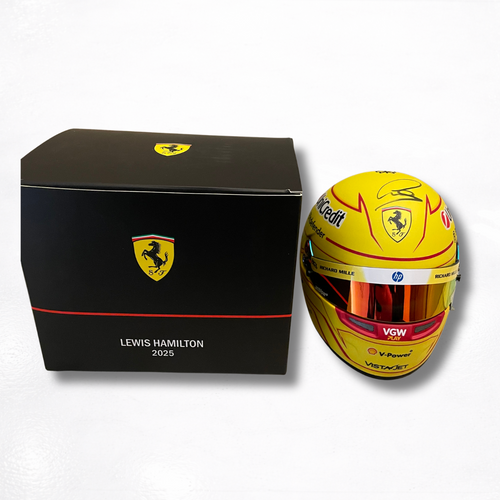 1/2 Lewis Hamilton Ferrari 2025 Helmet Signed