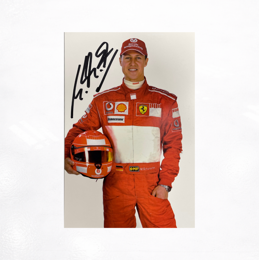 Michael Schumacher Ferrari Fancard Signed