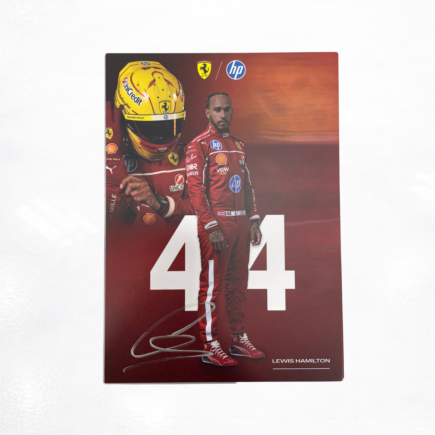 Lewis Hamilton Ferrari Fancard 2025 Signed