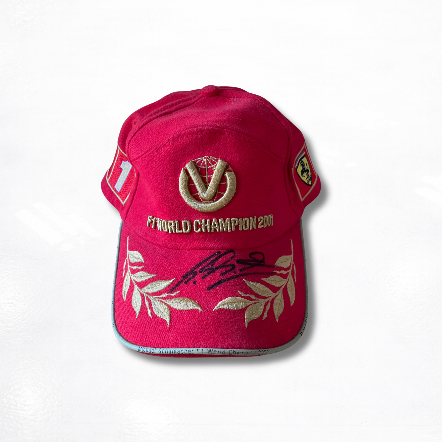 Michael Schumacher's Cap Signed - Ferrari 2001