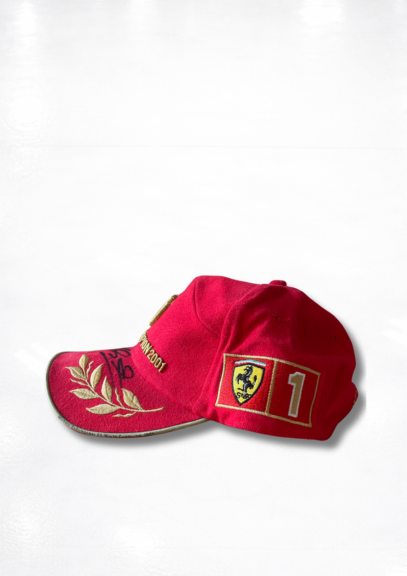 Michael Schumacher's Cap Signed - Ferrari 2001