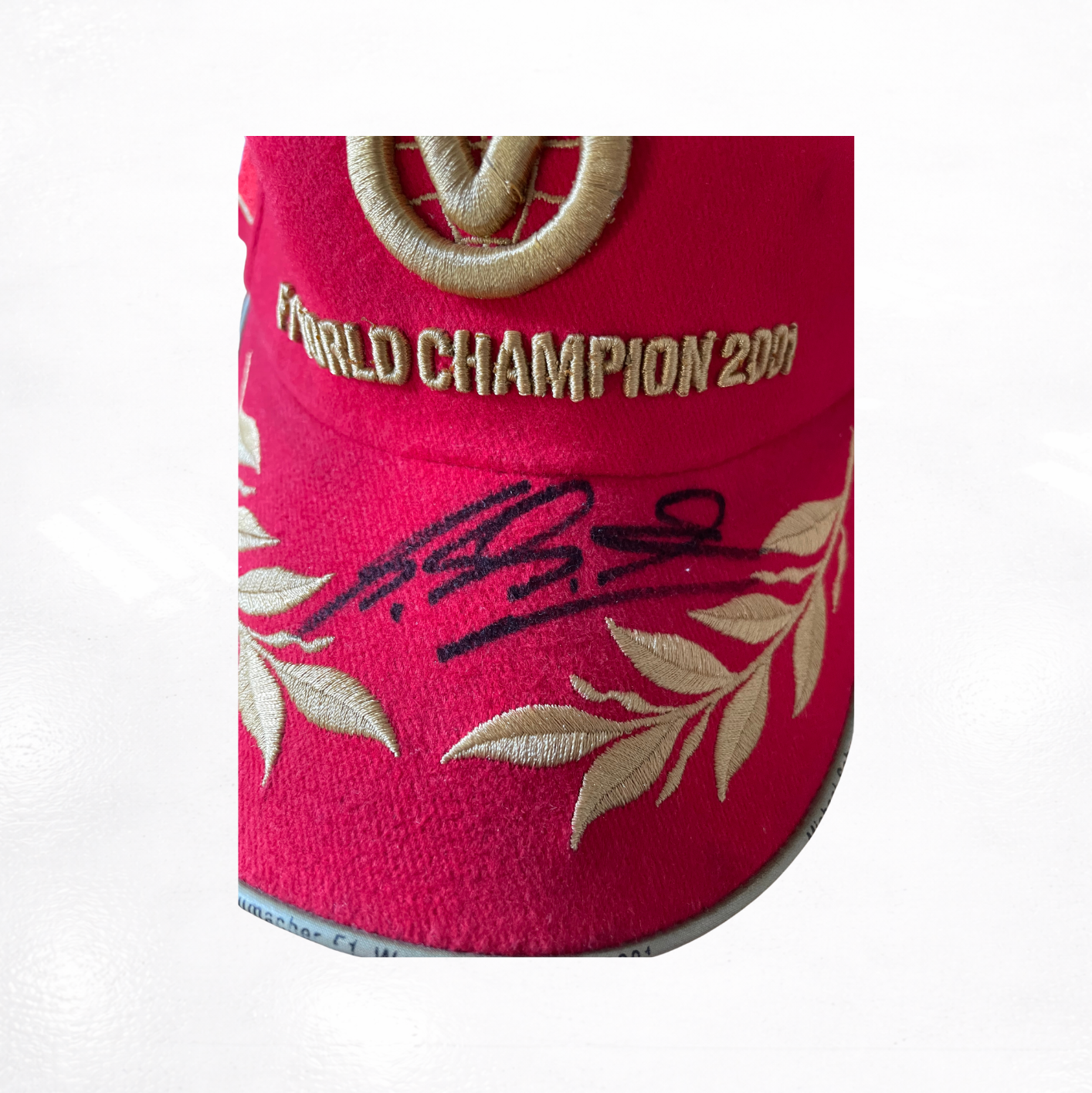 Michael Schumacher's Cap Signed - Ferrari 2001