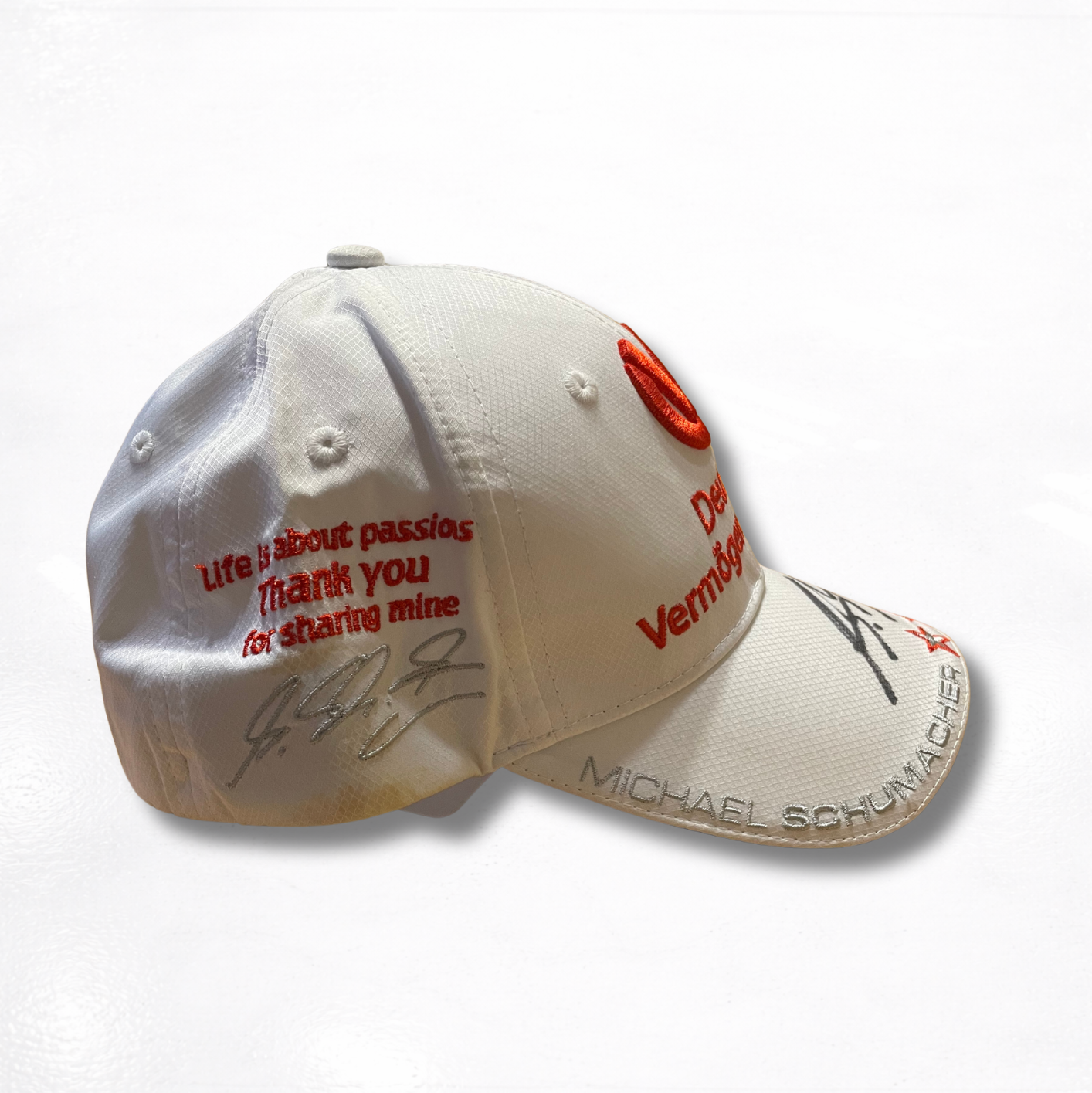 Michael Schumacher's Personal Cap - Mercedes 2012 "Thank You GoodBye Michael" - Signed